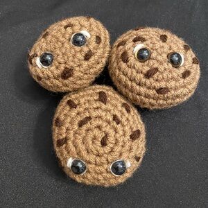 Crocheted Cookie Decor/Toys with Googly Eyes To Make You and Your Guests Smile